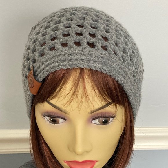 Gray Slouchy Beanie - Soft Warm  Beanie  Teen / Adult - INVENTORY REDUCTION SALE - Picture 2 of 9